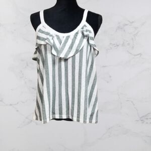 Women's Medium NWT Old Navy Green/white tank